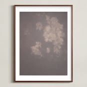 "Hazed Florals 1" - Art Print in Dusty Burgundy by Baumbirdy - Framed