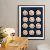 "Dinger 1 Spin Cycle" - Art Print in Navy by Kamala Nahas - In a Room