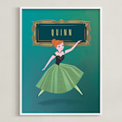 "Anna's Frame from Disney's Frozen" - Personalized Art Print in Sage by Lori Wemple - Framed