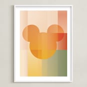 "Gradient Silhouette" - Art Print in Sunset by Baumbirdy - Framed