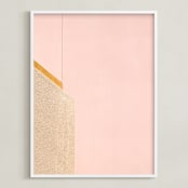 "A Balanced Arch II" - Art Print in Creamy Pink by Lisa Sundin - Framed