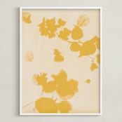 "Botanica 1" - Art Print in Amber by Kamala Nahas - Framed