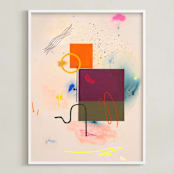 "Count Your Blessings Before They Hatch" - Art Print in Seashell by Keren Toledano - Framed