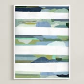 "Blue Skies Ahead" - Art Print in Blue Skies by Sara Hicks Malone - Framed
