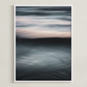 "The Uniqueness of Waves XXVIII" - Art Print in Dusk Green by Tal Paz-Fridman - Framed