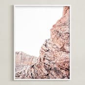 "Painted Canyon 1" - Art Print in desert blush by Kamala Nahas - Framed