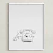 "Telephone" - Art Print in Pearl by Cristiane - Framed