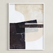 "Last Tuesday" - Art Print in Sand by Jennifer Daily - Framed