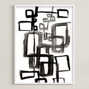 "Alternative Paths" - Art Print in Extreme Black by Bethania Lima - Framed