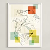 "We are all connected" - Art Print in Muted Multi by Jennifer Morehead - Framed