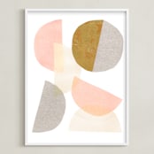 "Shifting" - Art Print in Blush by Kelly Nasuta - Framed