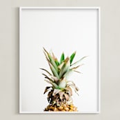 "Pining for Pineapple" - Art Print in pineapple green by Joni Tyrrell - Framed