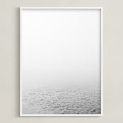 "Breathe" - Art Print in Fog Grey by Emily Denis - Framed