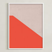 "Sunset Wall" - Art Print in White by MinimalType - Framed