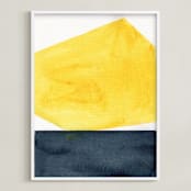 "Rising Sun" - Art Print in White by Celeste Duffy - Framed