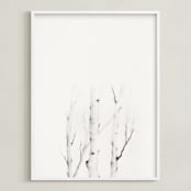 "Mytoi Tree 03" - Art Print in Birch Grey by jinseikou - Framed