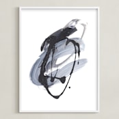 "Yod" - Art Print in Grey by Misty Hughes - Framed