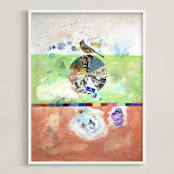 "Awake" - Art Print in Burnt Orange by Misty Hughes - Framed
