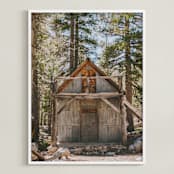 "Tin Shed" - Art Print in Forest Green by Anna Western - Framed