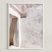 "Fortress II" - Art Print in blush by Kamala Nahas - Framed