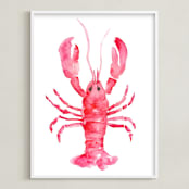 "Aragosta" - Art Print in Crustacean by Rochelle Renee - Framed