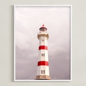 "El Faro" - Art Print in Cherry by Paola Benenati - Framed