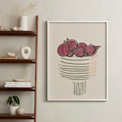 "Bowl of figs" - Art Print in ripen figs burgundy by Bethania Lima - In a Room