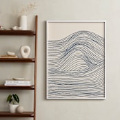 "Rolling Waves I" - Art Print in Deep Ocean by Jayne Alfieri - In a Room