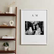 "Monogram: Landscape Framed Photo " - Framed Photo in White by Minted - In a Room