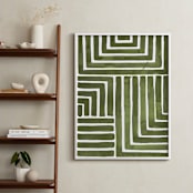 "Hard & Soft" - Art Print in Moss by Kristine Sarley - In a Room