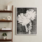 "Paper Flowers 2" - Art Print in Black and White by Angela Simeone - In a Room