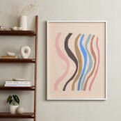 "Waves and Waves" - Art Print in Warm Sand by Elliot Stokes - In a Room