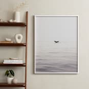"A Humpback Tale" - Art Print in Ocean Grey by Joelle Segal - In a Room