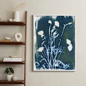 "Golden Blue Poppies" - Art Print in Golden Blue by raven erebus - In a Room