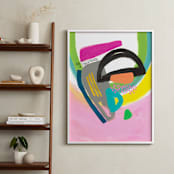 "In the Perfect Mood" - Art Print in Cotton Candy Pink by Jennifer McCully - In a Room