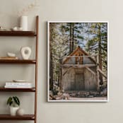"Tin Shed" - Art Print in Forest Green by Anna Western - In a Room
