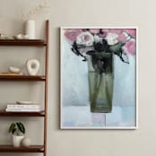 "Pink Flowers" - Art Print in Sweet Pink by Hadas Tal - In a Room