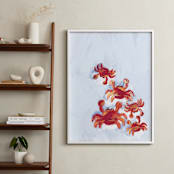 "Crab Life" - Art Print in sea blue by Britt Mills - In a Room