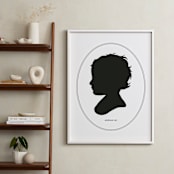 "Cameo Silhouette: Custom Print" - Custom Print in Black by Minted - In a Room