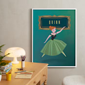 "Anna's Frame from Disney's Frozen" - Personalized Art Print in Sage by Lori Wemple - In a Room