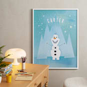 "Disney's Olaf In The Woods" - Personalized Art Print in Frost by Lori Wemple - In a Room