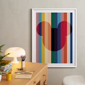 "Bright Stripes" - Art Print in Rainbow by Baumbirdy - In a Room