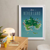 "Fly To Neverland" - Art Print in Island by Erica Krystek - In a Room