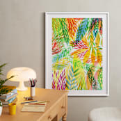 "Tropical" - Art Print in Sunny yellow by Alexandra Dzh - In a Room