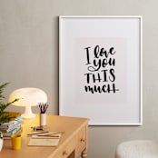 "I Love You This Much" - Art Print in Blush by Leah Bisch - In a Room