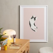 "Feline" - Art Print in Blush by Vivian Yiwing - In a Room