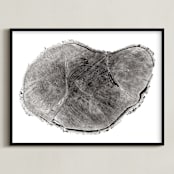 "Tree Rings pt. 1" - Art Print in Black by Mackenzie Darrach - Framed