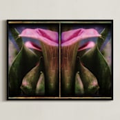 "Calla Lily Collage" - Art Print in Calla Lily Pink by Andy Mars - Framed