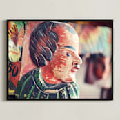 "Sideways Glance" - Art Print in Multi-Color by Sara Heilwagen - Framed