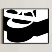 "Dimensional Type" - Art Print in Noir by King Richard IX - Framed